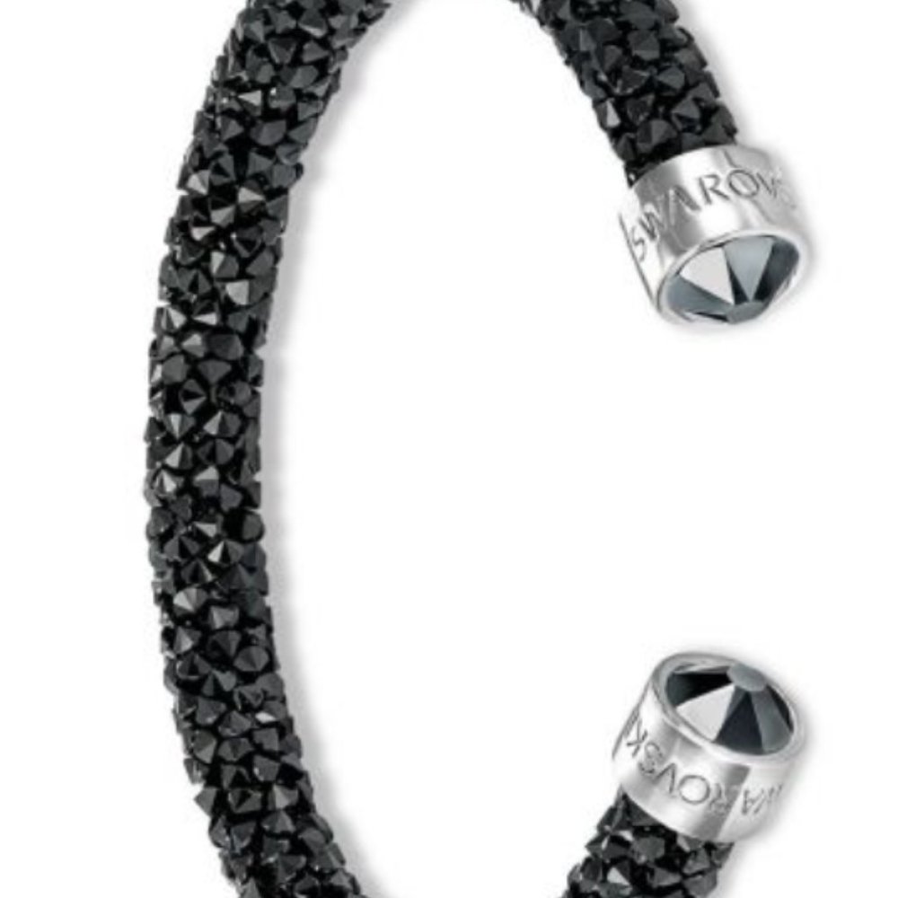 Swarovski black crystal cuff bracelet